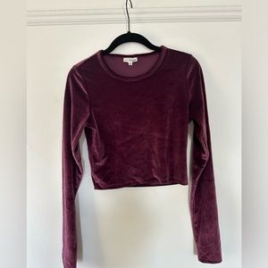 Wilfred free, small, cropped velour long sleeve